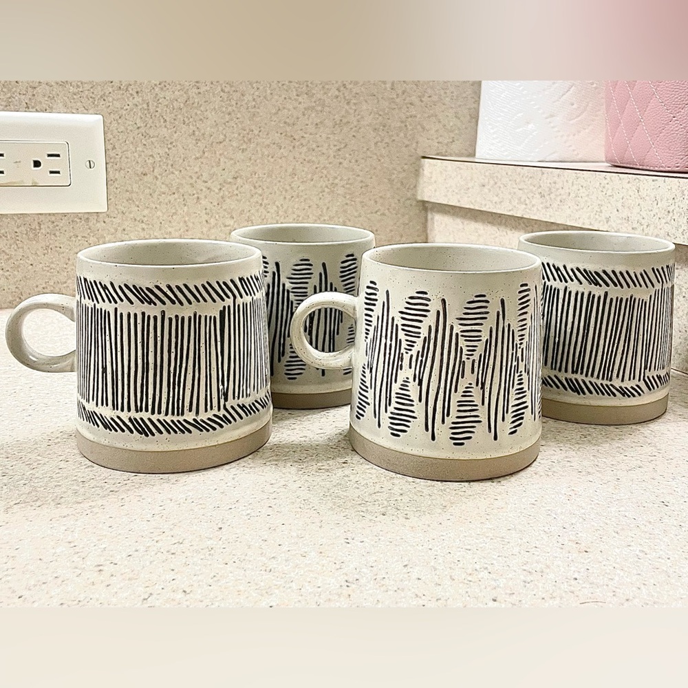 World Market stoneware mug set